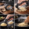 Stainless Steel Garlic Press, Heavy Duty Garlic Crusher Mincer with