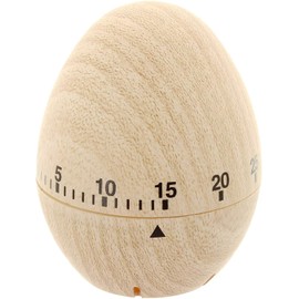 MIK Funshopping Timer, kitchen timer, egg timer up to 60 minutes, 6 x 7.8 cm (wood grain)