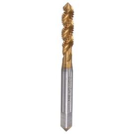 TA-VIGOR Spiral Flute Tap M6, Metric Machine Threading Tap H2 Tolerance Titanium Plated Thread Screw Tap HSS 6542 Tapping Tool