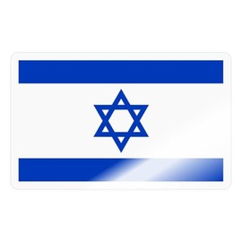 Spreadshirt Israel Flag Star of David Solidarity with Israel Sticker, 10 x 10 cm, Transparent Glossy