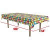 Beistle Disco Tablecover, 54” x 108” – Plastic Table Cloth,
