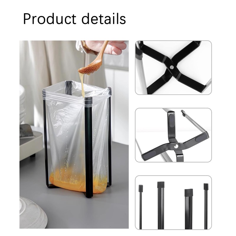 Kitchen Stand Holder, Plastic Bag Drying Rack, Multifunctional Countertop Cups