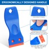 10 Pcs Razor Scraper with 100 Pcs Plastic Blades, Plastic