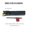 Indexable Lathe Turning Tool,1/2'' Shank 7 Pieces Carbide Turning Tool