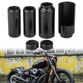 Unbranded 6Pcs Black Fork Boot Covers Tube Cap For Harley Softail Breakout FXBR FXBRS 18+