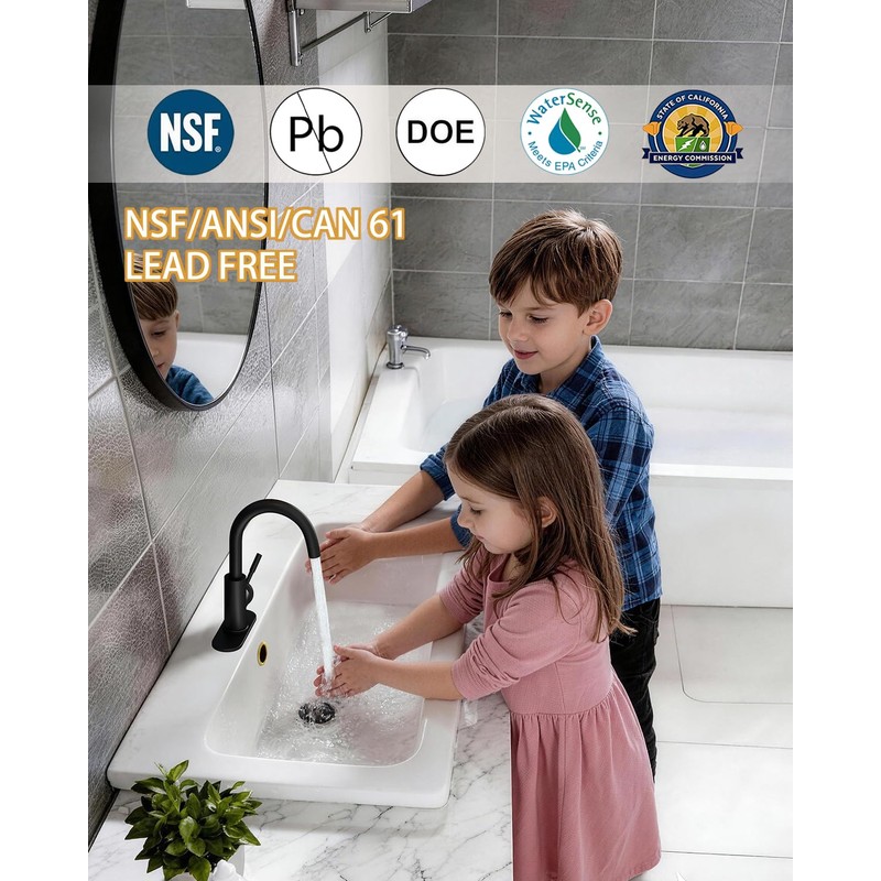 Fransiton Bathroom Faucets, Bar Sink Faucet Single Hole for Bathroom