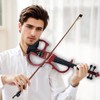 Ceciliec Electric Violin, 4/4 Full Size Solid Silent Fiddle with