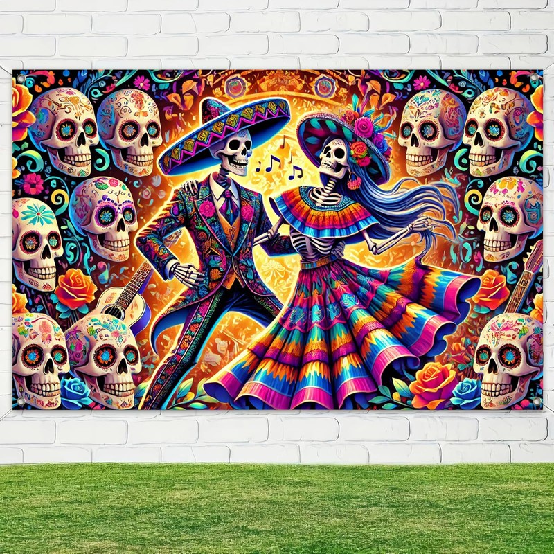 BlissYard Day of the Dead Banner Dia de los Muertos