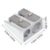 Unbranded Top grade Stationery Pencil Sharpener Double Hole Metal Bevelled
