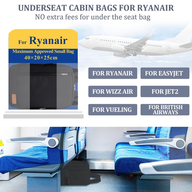 VMIKIV Hand Luggage Backpack 40 x 20 x 25 for