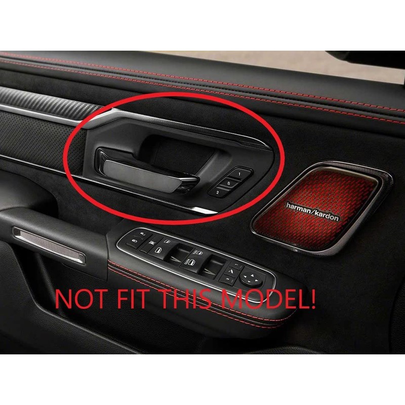 Korlot Carbon Fiber Style Interior Door Handle Bowl Panel Cover
