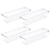 Amtido 4 Pack Drawer Organisers - Sturdy Clear Plastic -