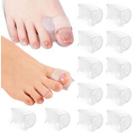 WADY Corrector de Dedos de Martillo, 6 Pares Separadores de Dedos de los Pies, Férulas de Dedos,Alisadores de Dedos de Gel Suave Protectores de Gel para Dedos de Los ​Pies ​Separador de Dedos de Maíz (Large)