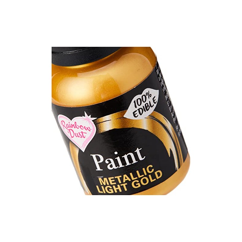 Rainbow Dust Metallic Food Paint Metallic Light Gold