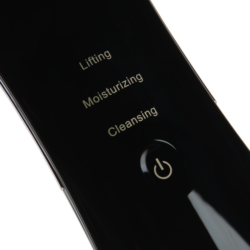 Face Skin Scrubber USB Rechargeable Peeling Machine Ultrasonic Exfoliating SkinCare(Black