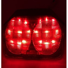 Honda LED Tail Lamp Small Brake Turn Signal Light CB400SF VTEC3 CB1300 etc. Motorcycle Custom Parts (Clear Lens)