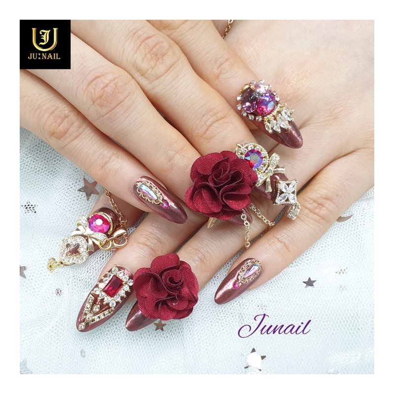 ❗Limited❗ Passion Rose Handmade Nail Tips - Short Oval /