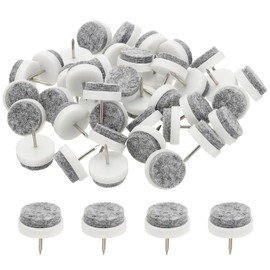 PATIKIL 22 mm Nail-on Felt Pads, 40 Pcs Round Felt Furniture Sliders Pads Heavy Duty Floor Protectors for Wooden Chair Sofa Cabinet Table Leg Feet Hardwood Floors, White
