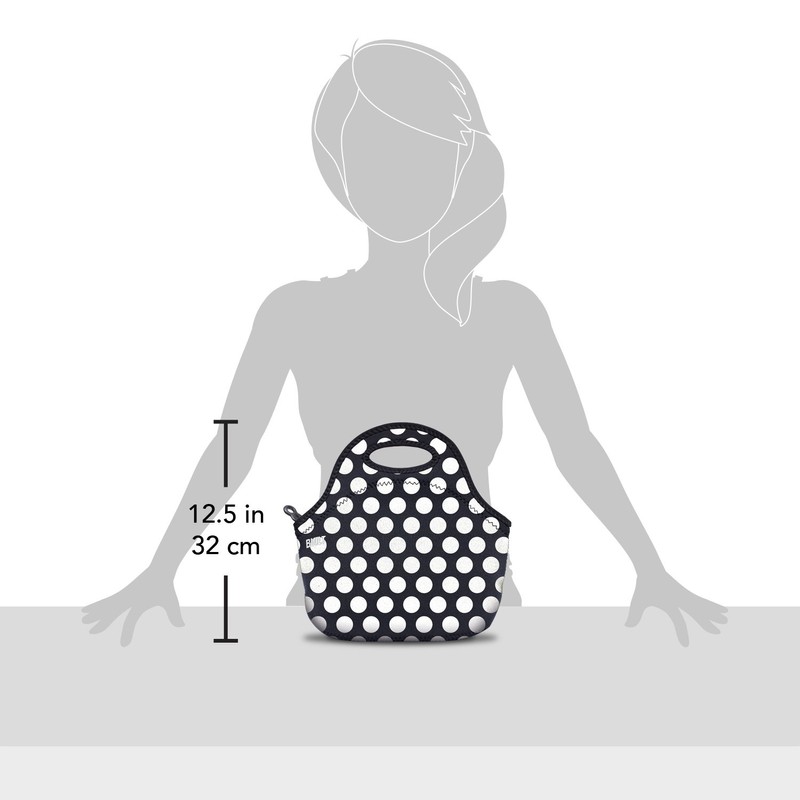 BUILT Gourmet Getaway Soft Neoprene Lunch Tote Bag - Lightweight,
