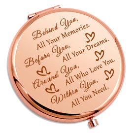 Graduation Gifts for Her 2024 Compact Makeup Mirror Inspirational Gifts for Women Congratulations Gifts for Friend Encouragement Gift Graduation Gifts Pocket Mirror for Her Class of 2024 Daughter