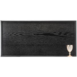 40 x 24 Inches Extra Large Solid Wood Serving Tray for Tea Coffee Table Snack Food Meals Serving Plate Kitchen Party Bar Breakfast Server with Raised Edges Black Wooden Decorative Ottoman Tray