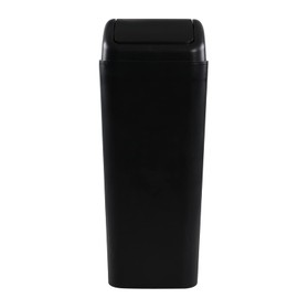 Joyeen 14 Liter Plastic Swing Lid Trash Can, Small Wate Can (Black)