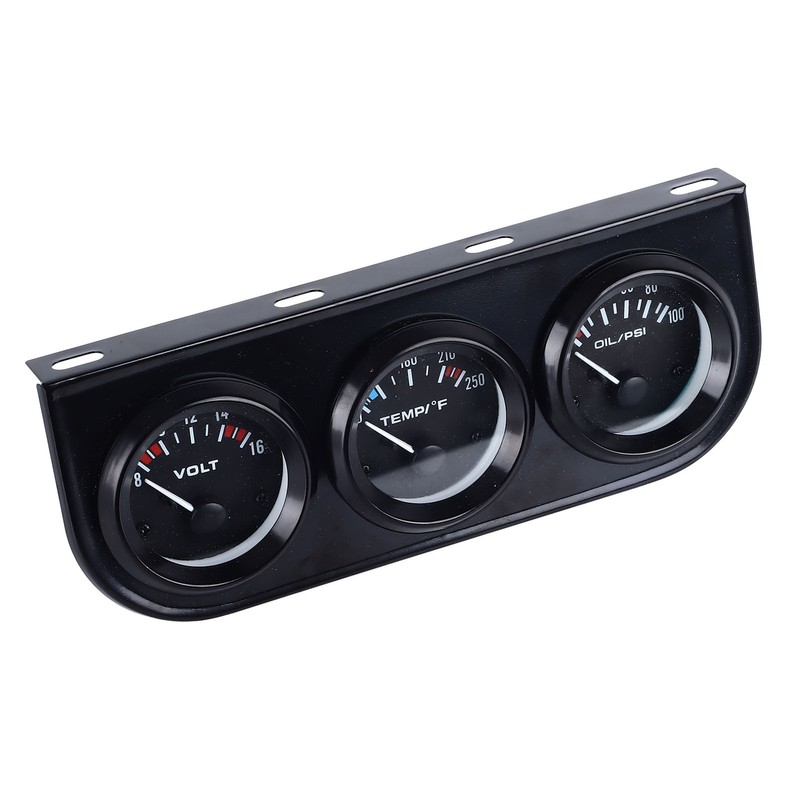 3 in 1 Car Triple Gauge Kit Multifunctional Mechanical Voltmeter