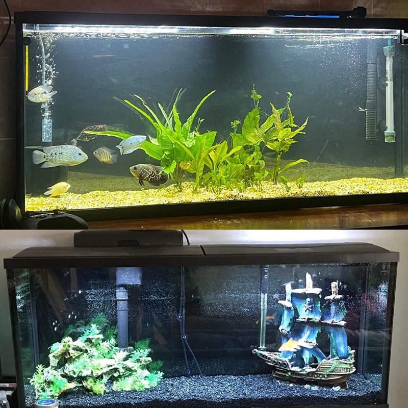 ELEBOX Aquarium Background Blue Black Fish Tank Background Picture 2