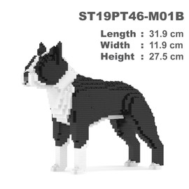 JEKCA Boston Terrier 01S-M01B | Dog Plastic Building Blocks | Age 14+