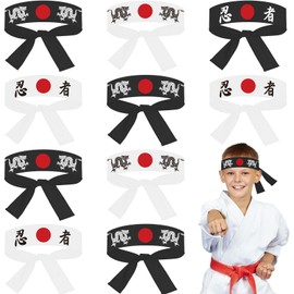 ZOIIWA 24Pcs Japanese Karate Headband Japanese Sushi Chef Bandana Headwear for Karate Sports Kitchen Cooking Headbands Supply for Birthday Party Favors