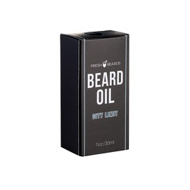 Fresh Beards City Limit Beard Oil - Teakwood & Lavender Fragrance - Scented Mens Beard and Mustache Oil - Soothing Anti-Itch Moisturizer & Softener for Dandruff Prevention and Healthy Beard Growth