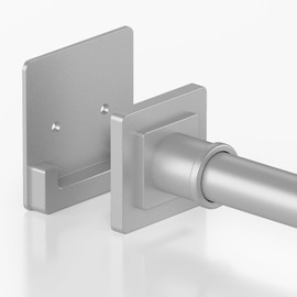 UIOSANRT Silver Shower Curtain Rod 31-79 inches with Holders, Stainless Steel Shower Rod & Tension Rod, Adjustable Tension Shower Curtain Rod for Bathroom, Windows, Closet