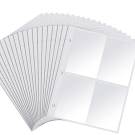 Trading Card Sleeves, Transparent Trading Sleeves, 160 Pockets Trading Cards, Double-Sided Empty Collector Folder, Trading Card Accessories for Collecting All Types of Cards (20 Pages)