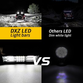RUNEWAX LED Light Bar 12 inch 60 Chip 6000K White Spot Flood Beam Combo for SUV Offroad Car Powersports Tractor Boat Marine Lawn Mower, 12V Waterproof IP68