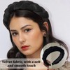 Geflochtene Stirnbänder für Damen, elastisches Samt-Stirnband