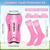 Liliful 4 Pcs Soccer Shin Guards Set for Kids Youth