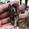 Fekuar Natural Dragon Bloodstone Guardian Angel Statue, Hand-Carved Healing Crystal