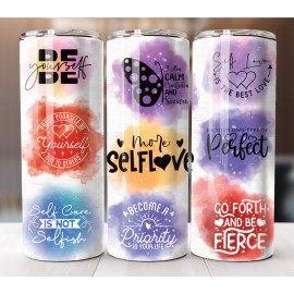 Handmade Self Love Motivational 20oz Tumbler — Inspirational Quote Stainless Steel Travel