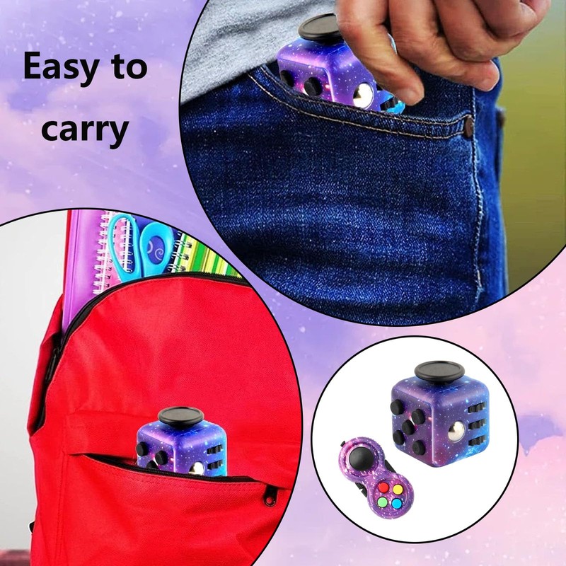 3 Pcs Fidget Toys, Fidget Toys For Kids, Fidget Cube,
