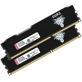 DDR3 8GB Kit (4GBx2) Desktop RAM 1600MHz PC3-12800 UDIMM Non-ECC Unbuffered 1.5V 2Rx8 Dual Rank 240 Pin CL11 PC Computer Memory Upgrade Module (Black)