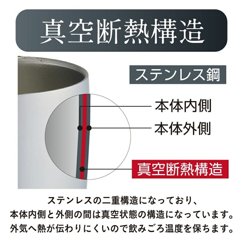 Doshisha Drinking Stein, Vacuum Insulated, 20.1 fl oz (600 ml),