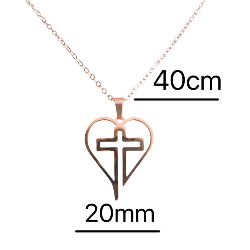 Collares de Mujer de Corazón Acero Inoxidable Cadena con Dije