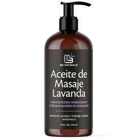 Aceite de Masaje Sensual de Lavanda con Colágeno y Células Madre, Terapia Reafirmante para Glúteos, Muslos y Abdomen, Aceite Corporal de Rápida Absorción, 8 fl oz de M3 Naturals.