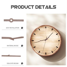 Uonlytech 5 Sets Clock Hands Clocks Wood Personality Black Walnut