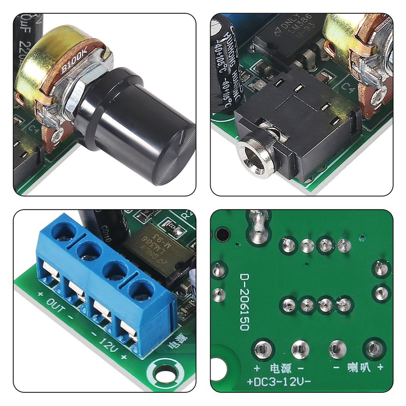 JUITAO 6Pcs LM386 Audio Amplifier 10W Mini Power Amplifier Board