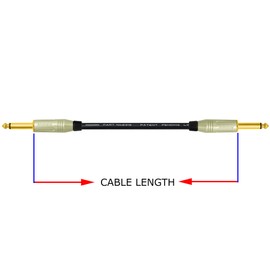 WORLDS BEST CABLES 3 Units - 4 Foot - Pedal, Effects, Patch, Instrument Cable Custom Made Using Mogami 2319 Wire & Amphenol ACPM-GN-AU M-Series Straight Gold TS Plugs