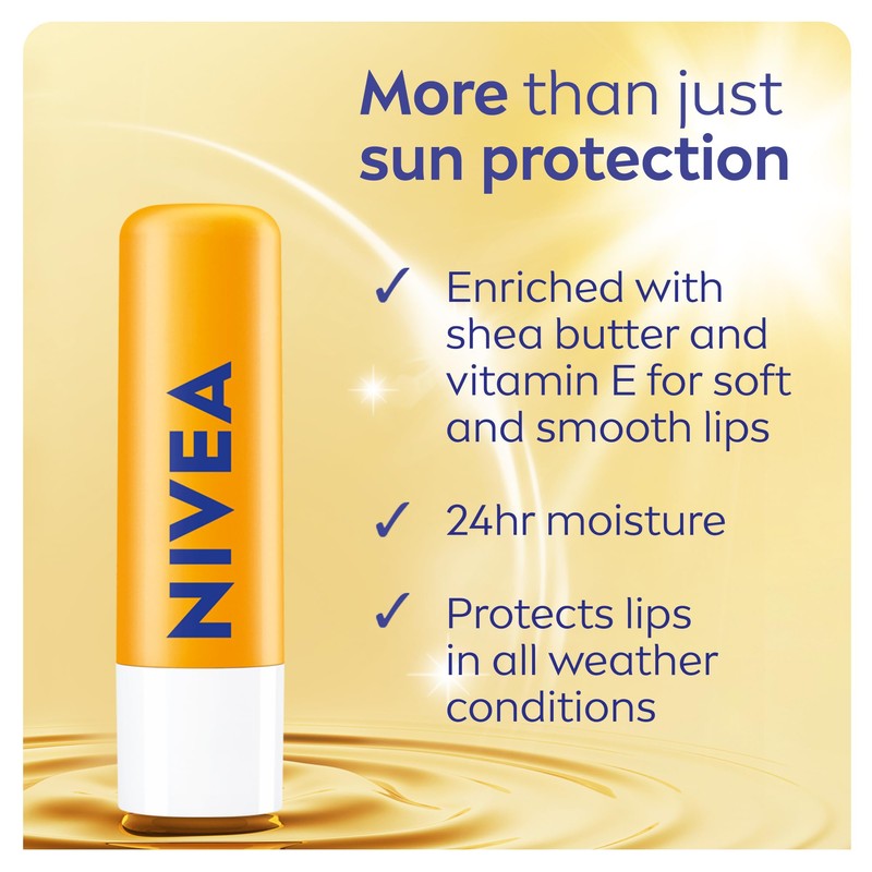 NIVEA Sun Caring Lip Balm Sticks with SPF 30, Duo