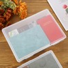 CertBuy 4 Pack Large Clear Plastic Storage Box with Flap