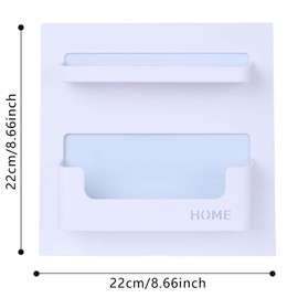 Bright Life Bedside Shelf Bedroom Dorm Room Rack Organizer Storage -Use as Kid Student Wall Shelf to Organize Headphone,Remotes,Glass,Cellphones(Horizontal Type/Black)