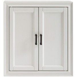 Crosley Furniture Tara Wall Mounted Bathroom Storage Medicine Cabinet with Shelves, Vintage White